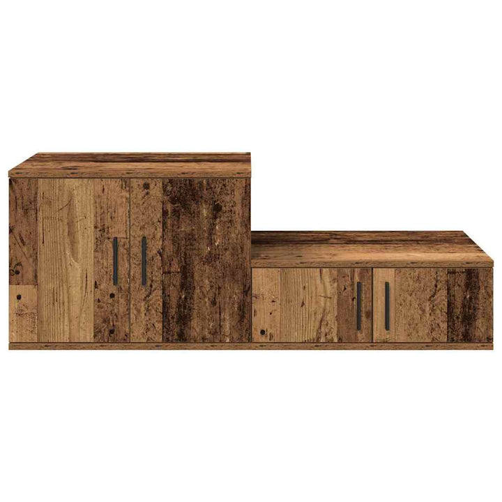 Opbevaringsskab 2 pcs Gammelt træ 118 x 41 x 40 cm
