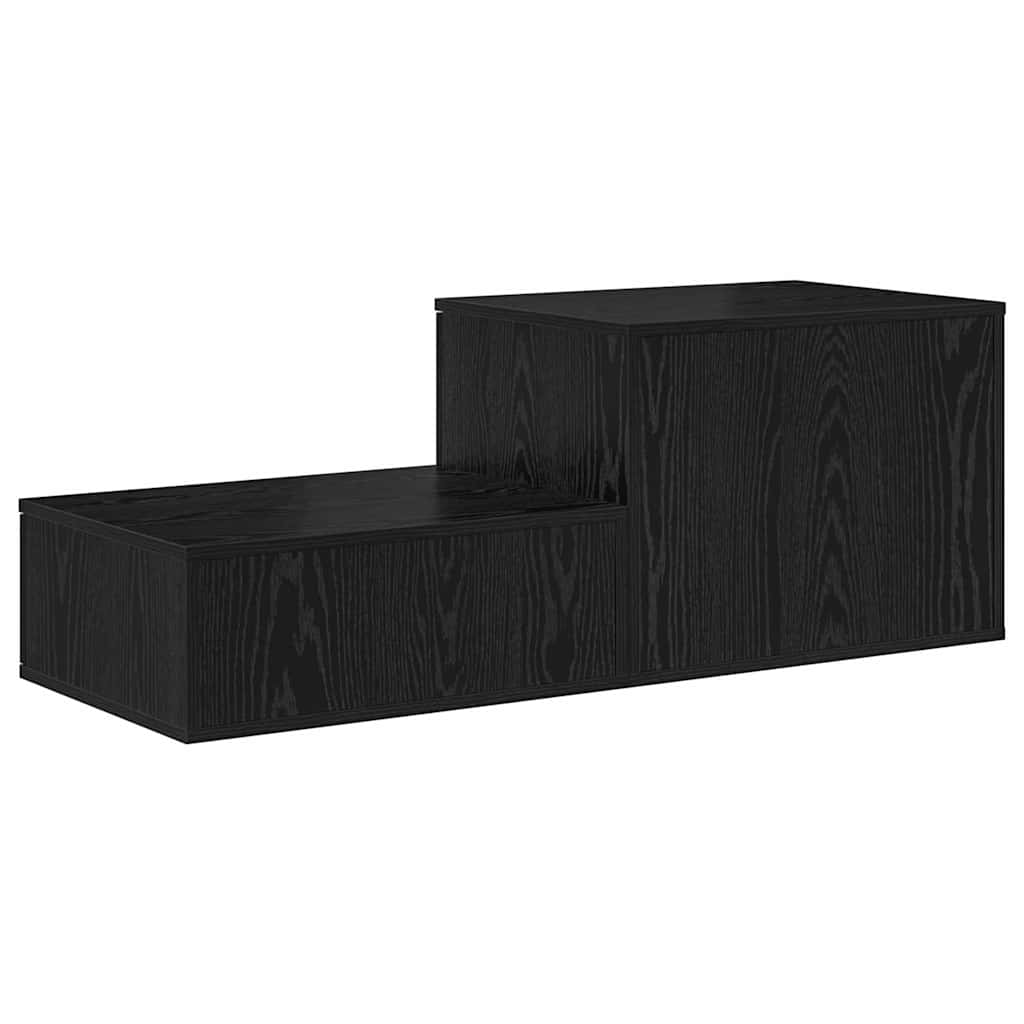 Opbevaringsskab 2 pcs Sort eg 108 x 41 x 40 cm Konstrueret træ