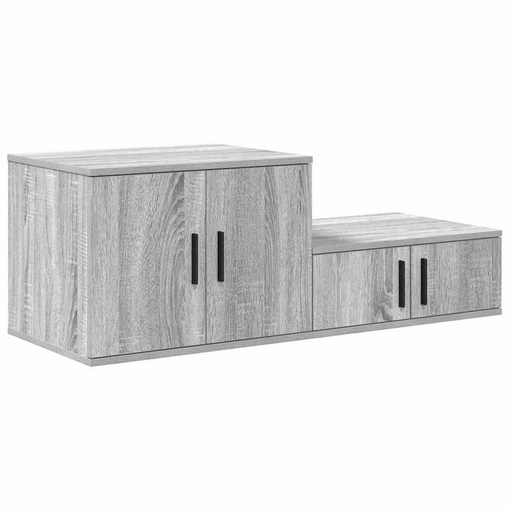 Opbevaringsskab 2 pcs Grå Sonoma 108 x 41 x 40 cm