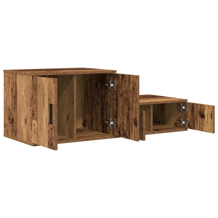 Opbevaringsskab 2 pcs Gammelt træ 108 x 41 x 40 cm