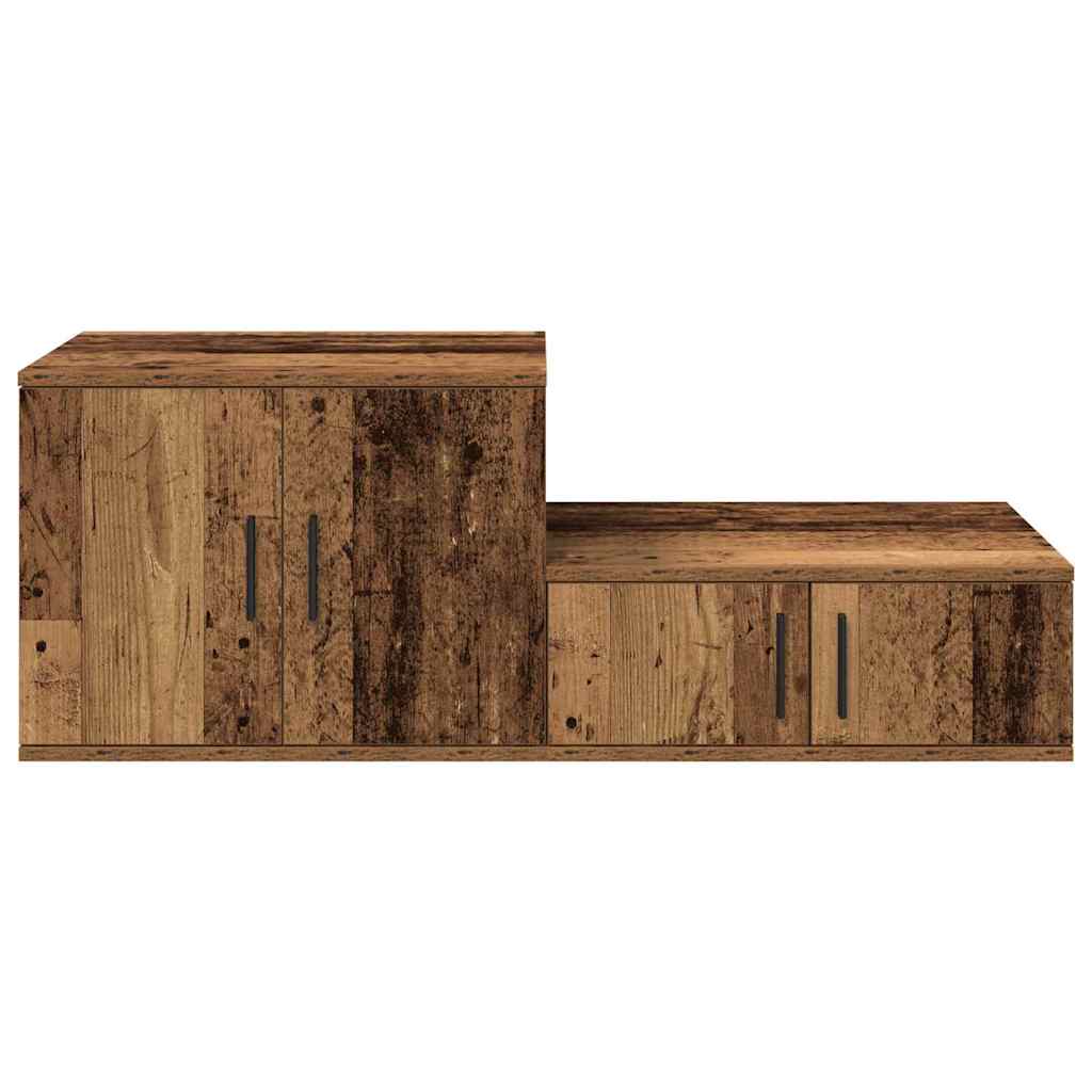 Opbevaringsskab 2 pcs Gammelt træ 108 x 41 x 40 cm