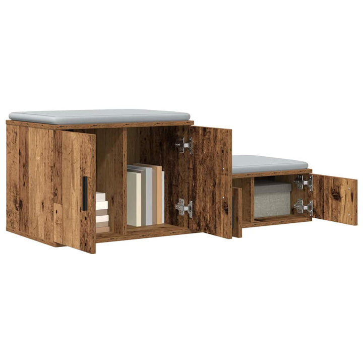 Opbevaringsskab 2 pcs Gammelt træ 108 x 41 x 40 cm