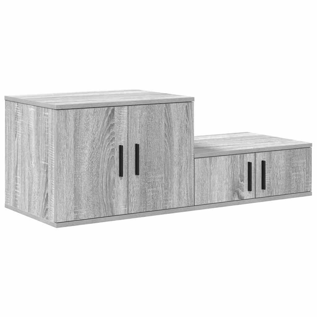 Opbevaringsskab 2 pcs Grå Sonoma 103 x 41 x 40 cm