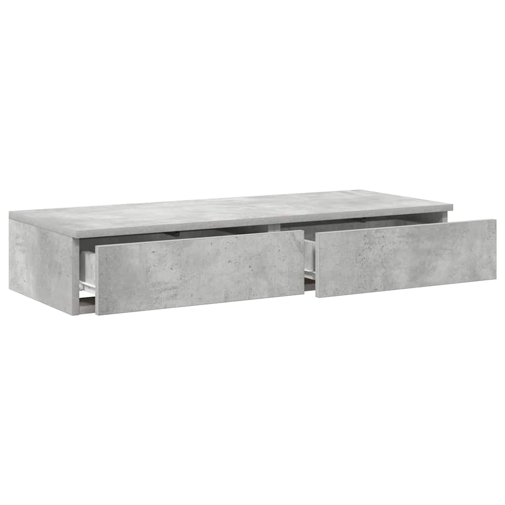 Sengeskuffer Beton Grå 100 x 36,5 x 16,5 cm Konstrueret træ