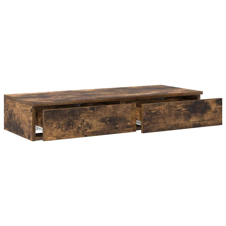 Sengeskuffer Røget eg 100 x 36,5 x 16,5 cm Konstrueret træ