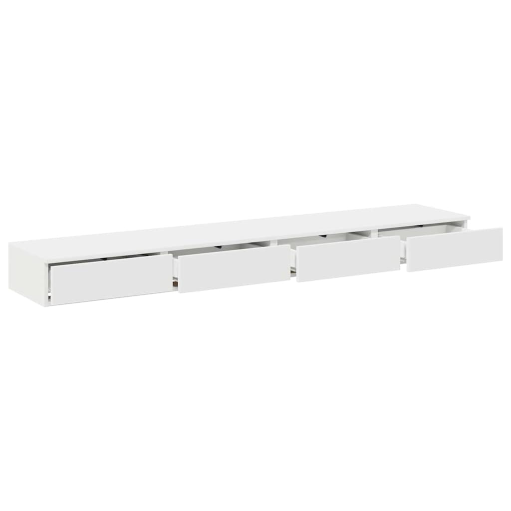 Sengeskuffer Hvid 200 x 36,5 x 16,5 cm Konstrueret træ