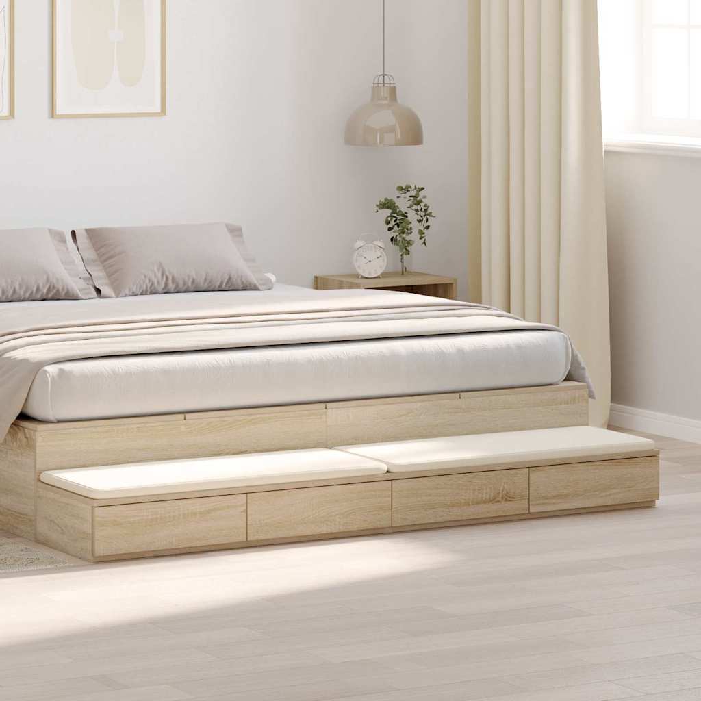 Sengeskuffer Sonoma eg 200 x 36,5 x 16,5 cm Konstrueret træ