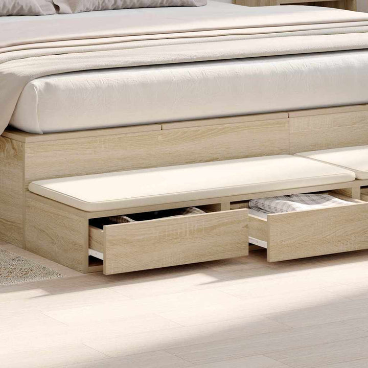 Sengeskuffer Sonoma eg 200 x 36,5 x 16,5 cm Konstrueret træ