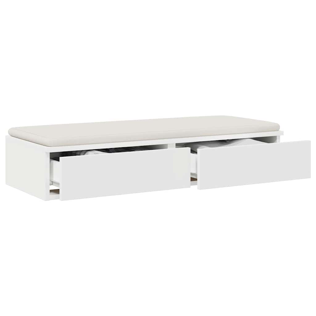 Sengeskuffer Hvid 80 x 36,5 x 16,5 cm Konstrueret træ