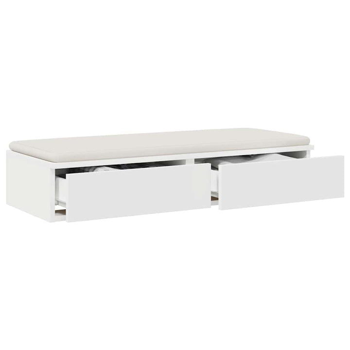 Sengeskuffer Hvid 80 x 36,5 x 16,5 cm Konstrueret træ