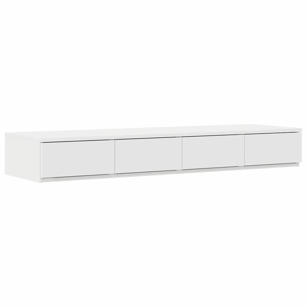 Sengeskuffer Hvid 120 x 36,5 x 16,5 cm Konstrueret træ