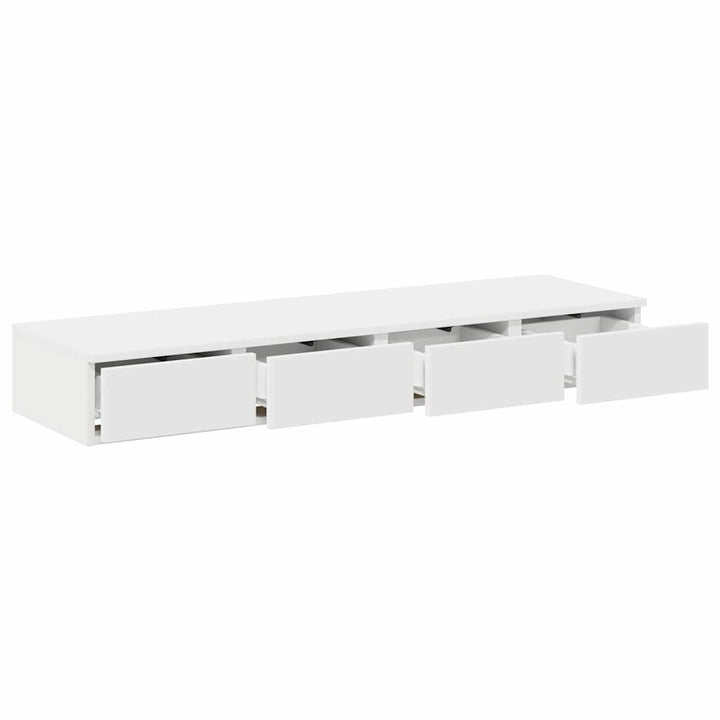 Sengeskuffer Hvid 120 x 36,5 x 16,5 cm Konstrueret træ