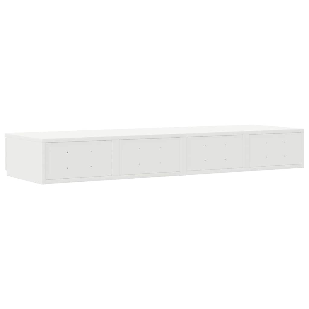 Sengeskuffer Hvid 120 x 36,5 x 16,5 cm Konstrueret træ