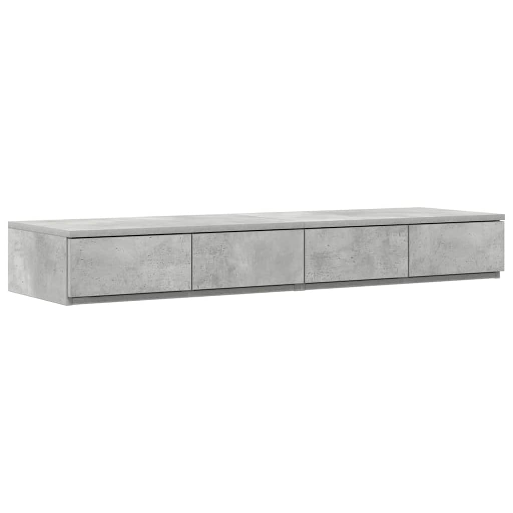 Sengeskuffer Beton Grå 120 x 36,5 x 16,5 cm Konstrueret træ