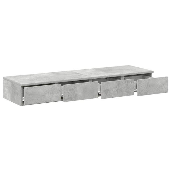 Sengeskuffer Beton Grå 120 x 36,5 x 16,5 cm Konstrueret træ