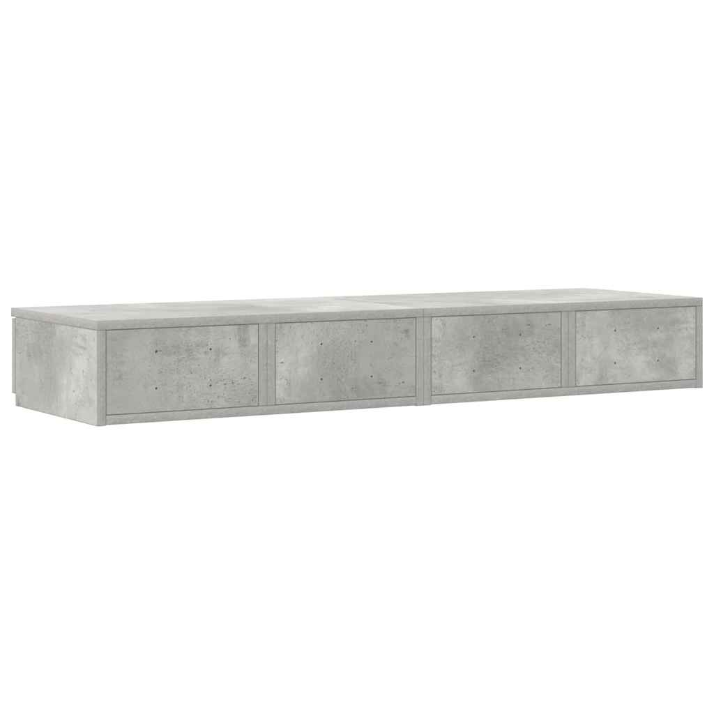 Sengeskuffer Beton Grå 120 x 36,5 x 16,5 cm Konstrueret træ