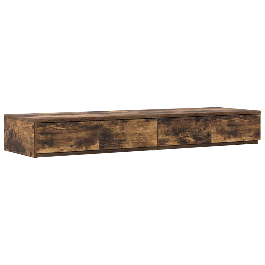 Sengeskuffer Røget eg 120 x 36,5 x 16,5 cm Konstrueret træ