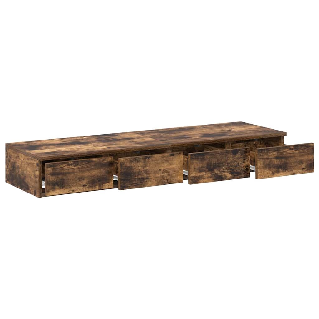 Sengeskuffer Røget eg 120 x 36,5 x 16,5 cm Konstrueret træ