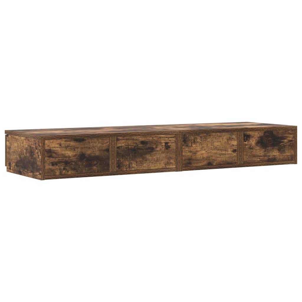 Sengeskuffer Røget eg 120 x 36,5 x 16,5 cm Konstrueret træ