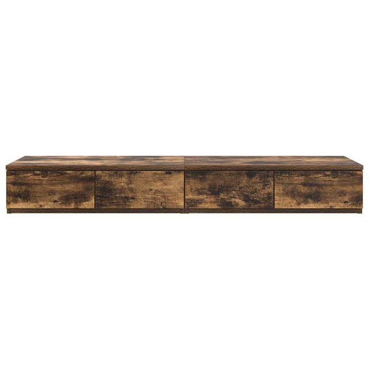 Sengeskuffer Røget eg 120 x 36,5 x 16,5 cm Konstrueret træ