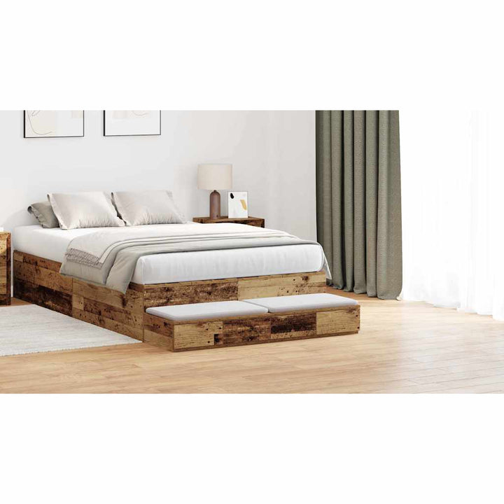 Sengeskuffer Gammelt træ 120 x 36,5 x 16,5 cm Konstrueret træ
