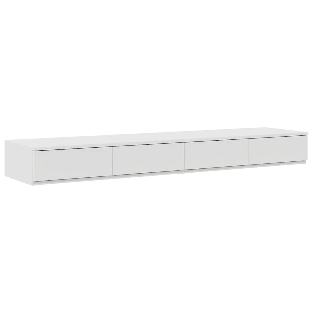 Sengeskuffer Hvid 140 x 36,5 x 16,5 cm Konstrueret træ