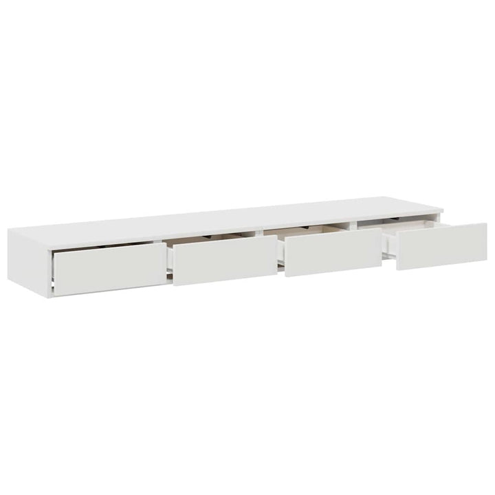 Sengeskuffer Hvid 140 x 36,5 x 16,5 cm Konstrueret træ