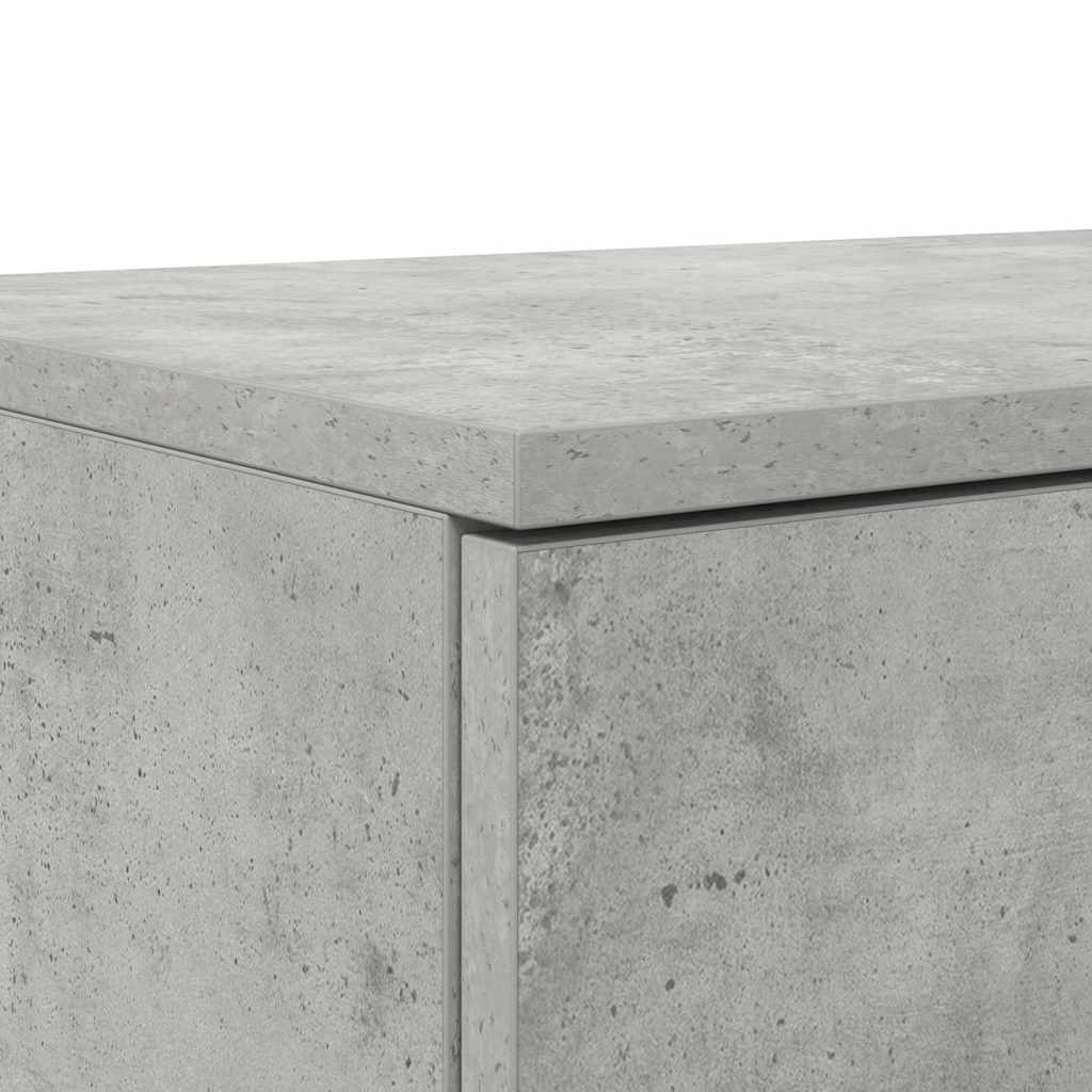 Sengeskuffer Beton Grå 140 x 36,5 x 16,5 cm Konstrueret træ