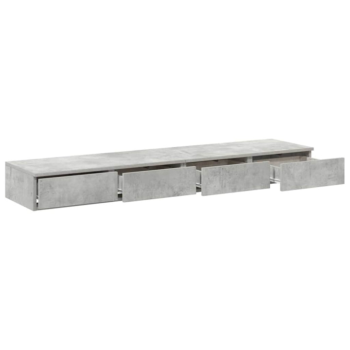 Sengeskuffer Beton Grå 140 x 36,5 x 16,5 cm Konstrueret træ