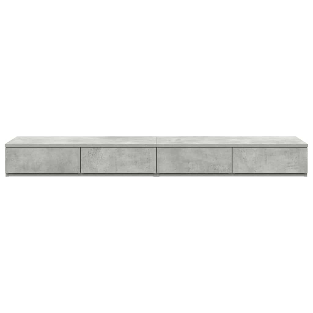 Sengeskuffer Beton Grå 140 x 36,5 x 16,5 cm Konstrueret træ