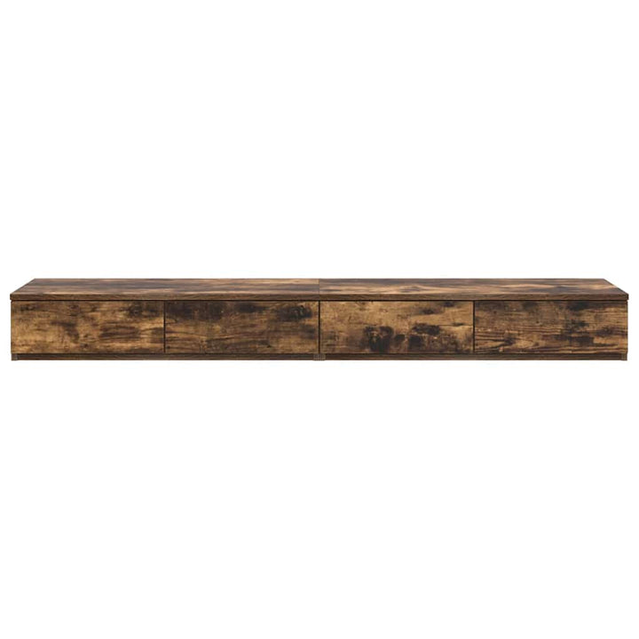 Sengeskuffer Røget eg 140 x 36,5 x 16,5 cm Konstrueret træ