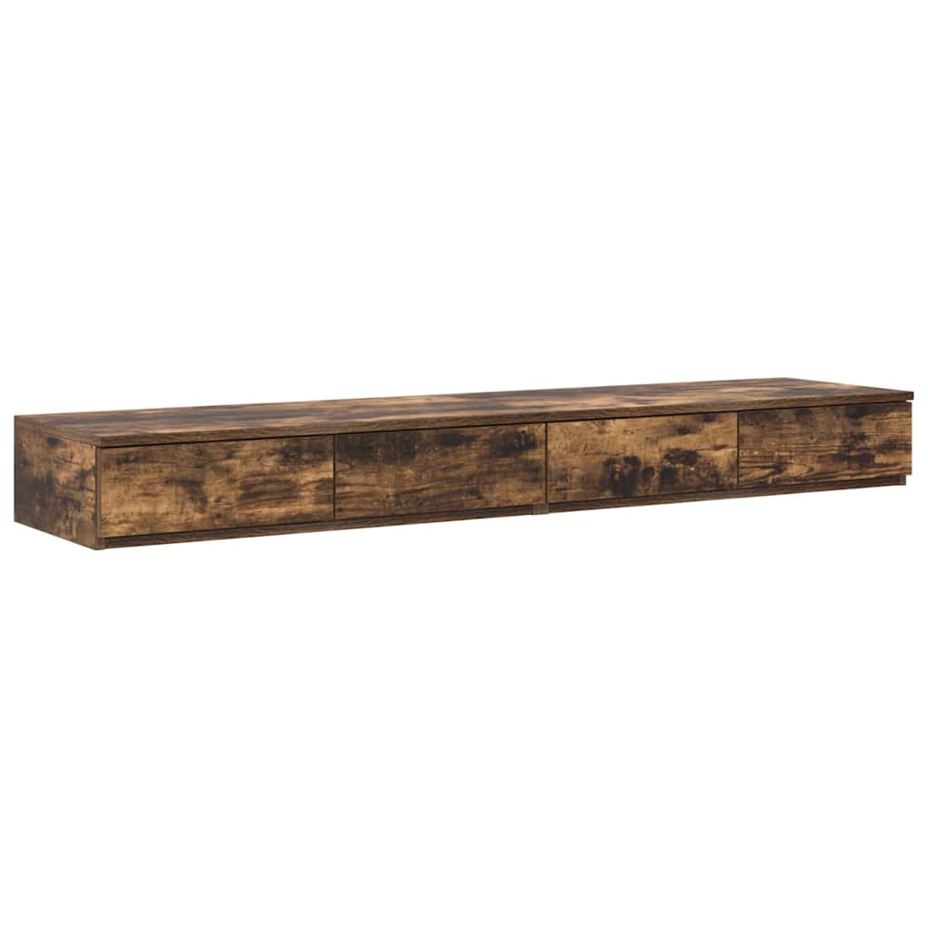 Sengeskuffer Røget eg 150 x 36,5 x 16,5 cm Konstrueret træ
