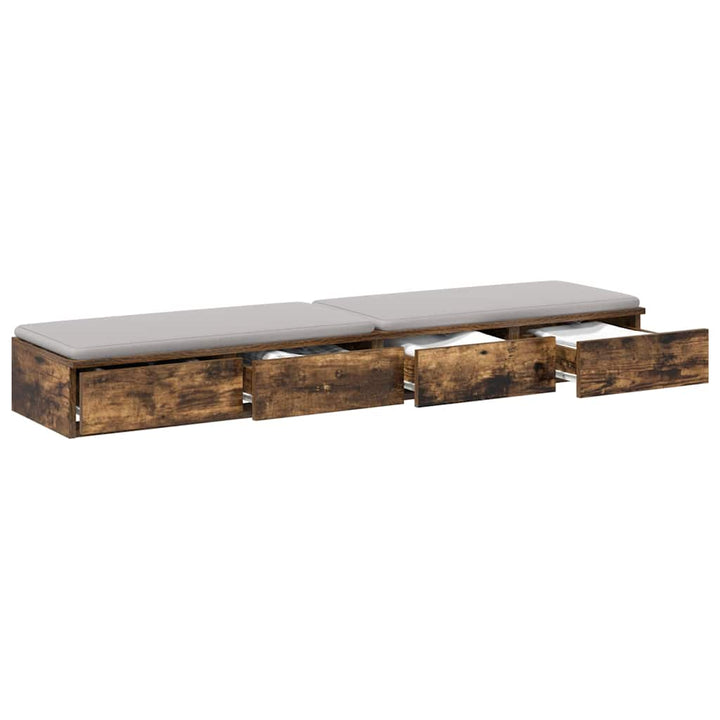 Sengeskuffer Røget eg 150 x 36,5 x 16,5 cm Konstrueret træ