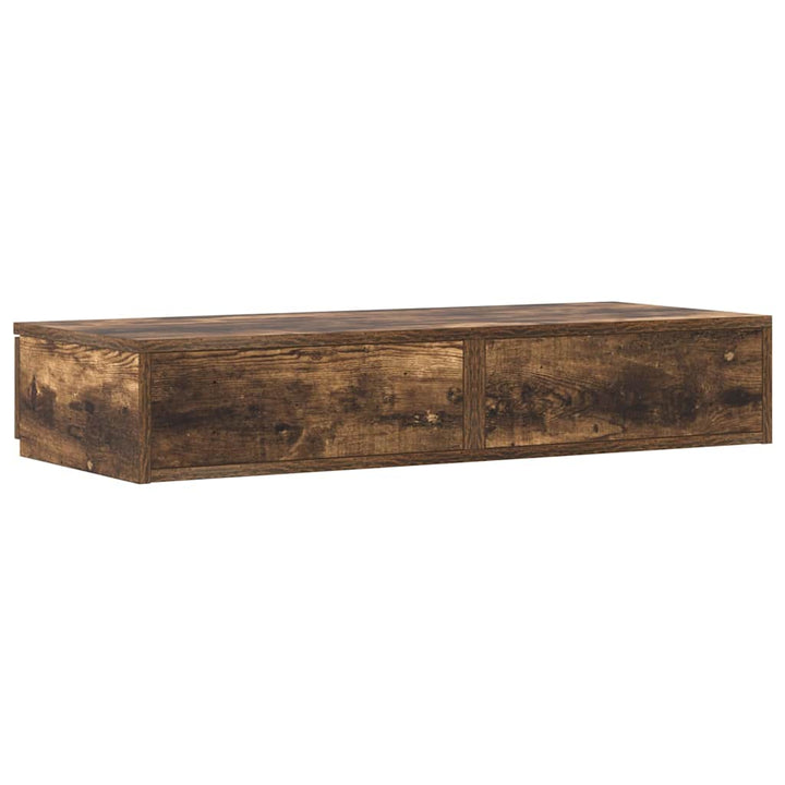 Sengeskuffer Røget eg 75 x 36,5 x 16,5 cm Konstrueret træ