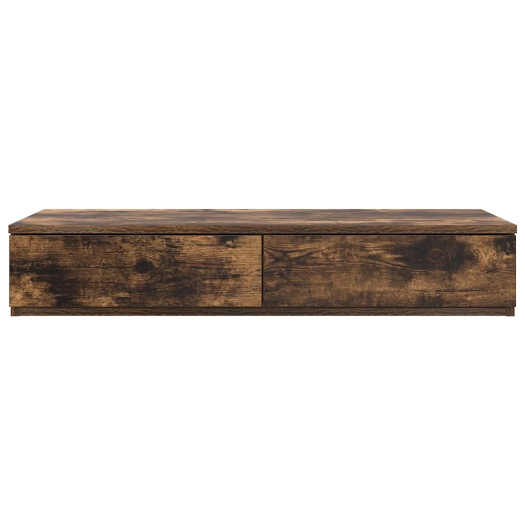 Sengeskuffer Røget eg 75 x 36,5 x 16,5 cm Konstrueret træ