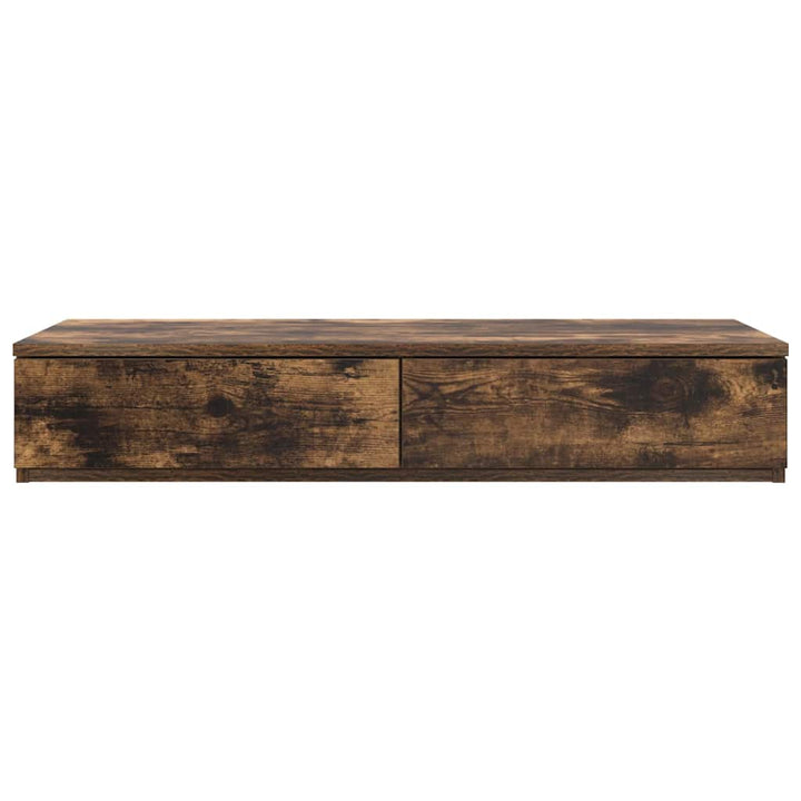 Sengeskuffer Røget eg 75 x 36,5 x 16,5 cm Konstrueret træ