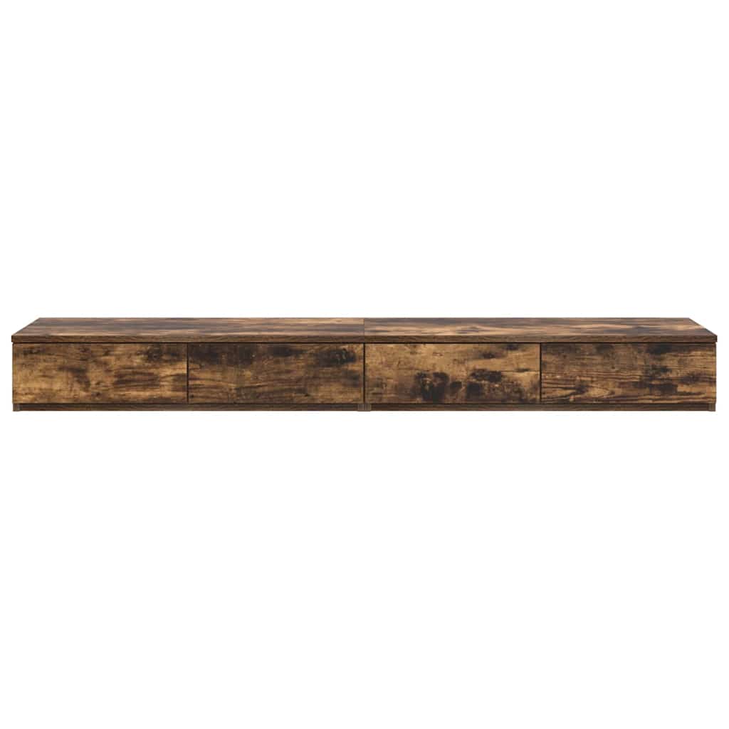 Sengeskuffer Røget eg 160 x 36,5 x 16,5 cm Konstrueret træ