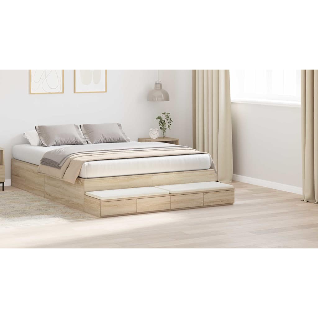 Sengeskuffer Sonoma eg 135 x 36,5 x 16,5 cm Konstrueret træ