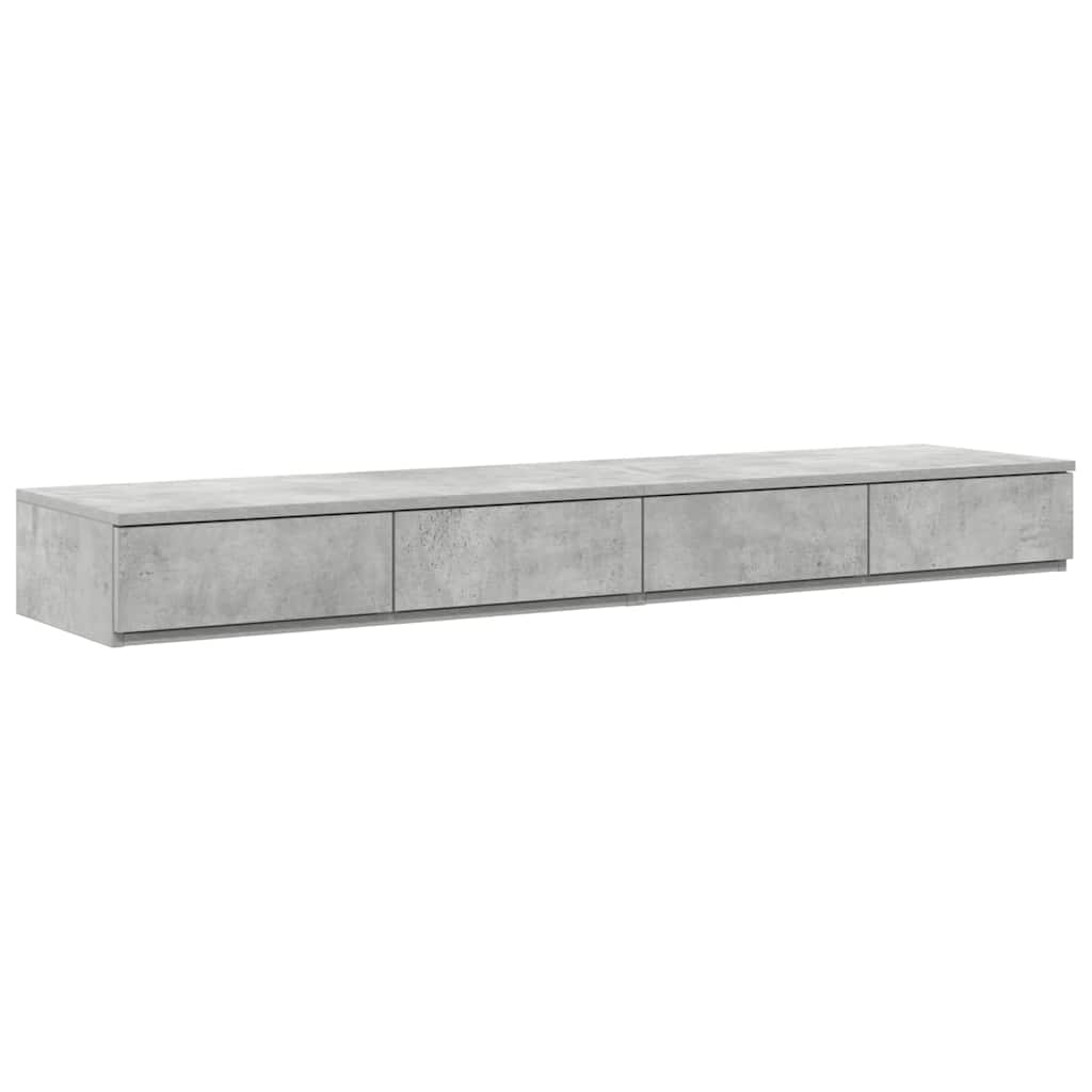 Sengeskuffer Beton Grå 135 x 36,5 x 16,5 cm Konstrueret træ
