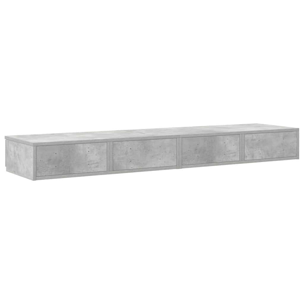Sengeskuffer Beton Grå 135 x 36,5 x 16,5 cm Konstrueret træ