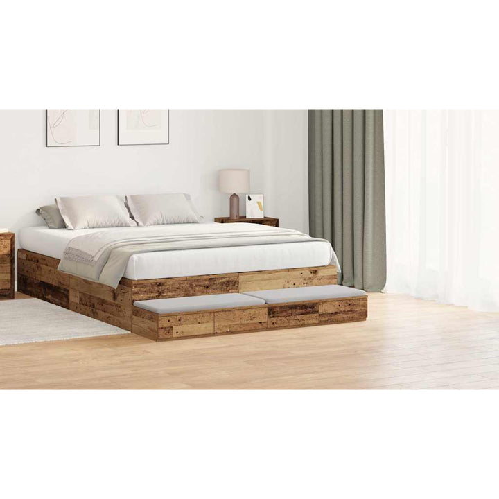Sengeskuffer Gammelt træ 135 x 36,5 x 16,5 cm Konstrueret træ