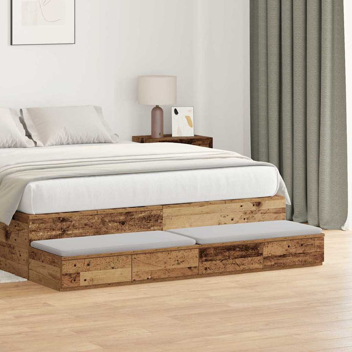 Sengeskuffer Gammelt træ 135 x 36,5 x 16,5 cm Konstrueret træ