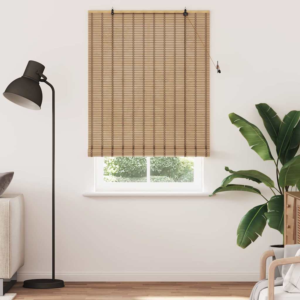 Rullegardin med gardiner Natur 100 x 220 cm Bambus