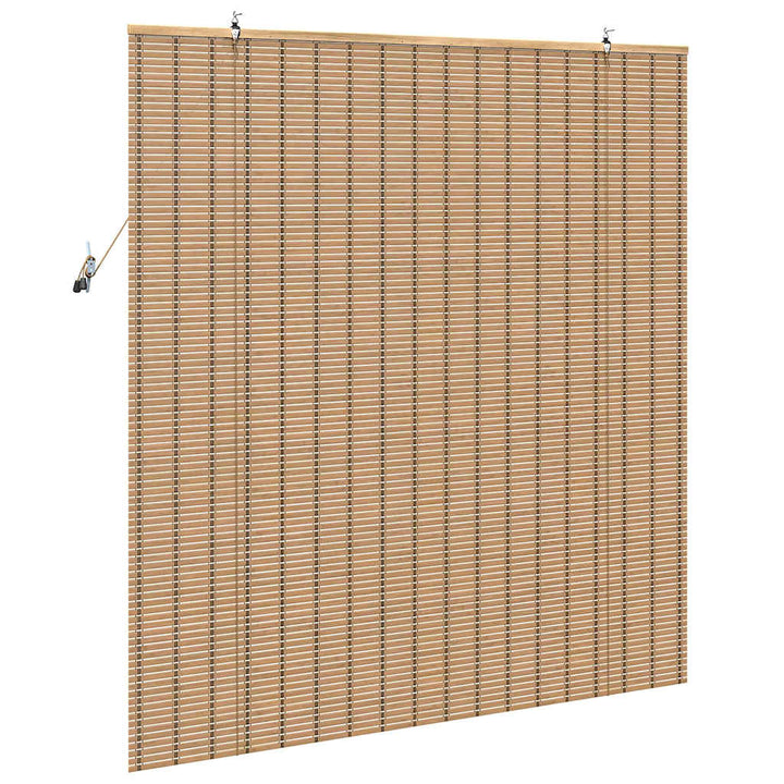 Rullegardin med gardiner Natur 150 x 160 cm Bambus