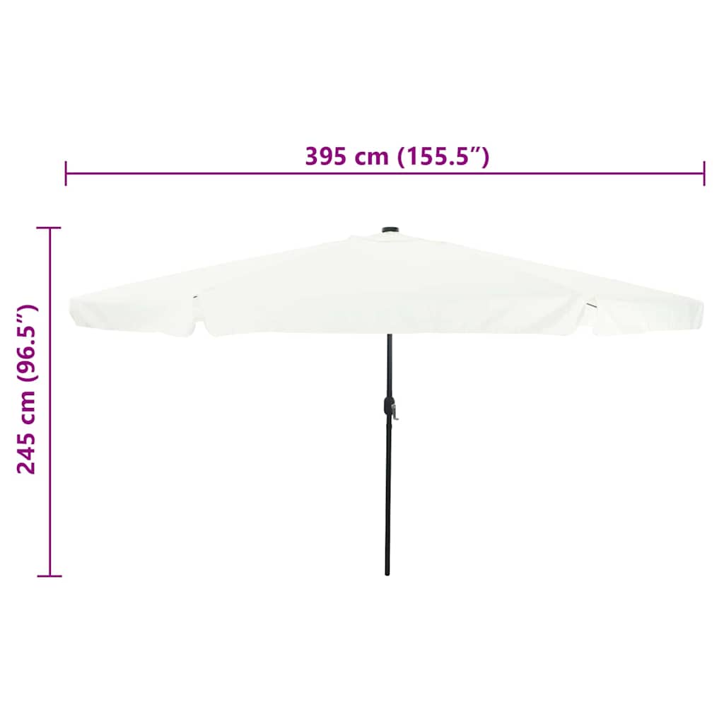 Havesol Sand og Antracit 395 x 395 x 245 cm Polyester