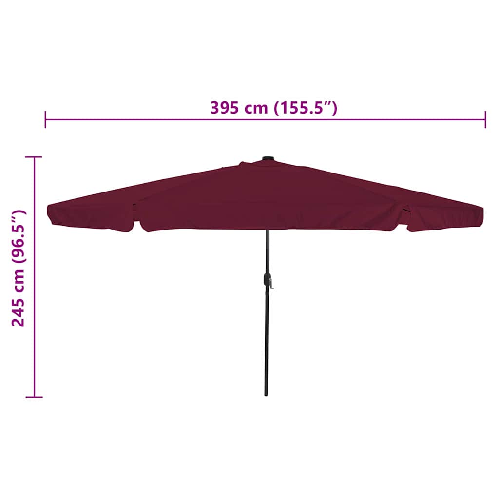 Havesol Bordeaux Rød 395 x 395 x 245 cm Polyester