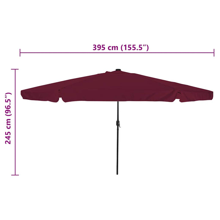 Havesol Bordeaux Rød 395 x 395 x 245 cm Polyester