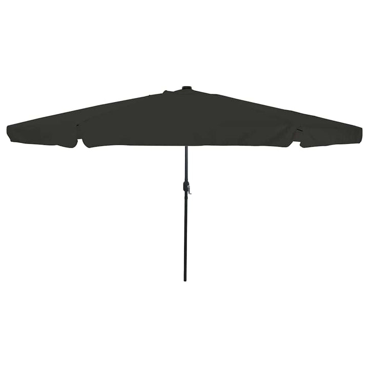 Havesol med LED -strimmellys Sort 395 x 395 x 245 cm Polyester