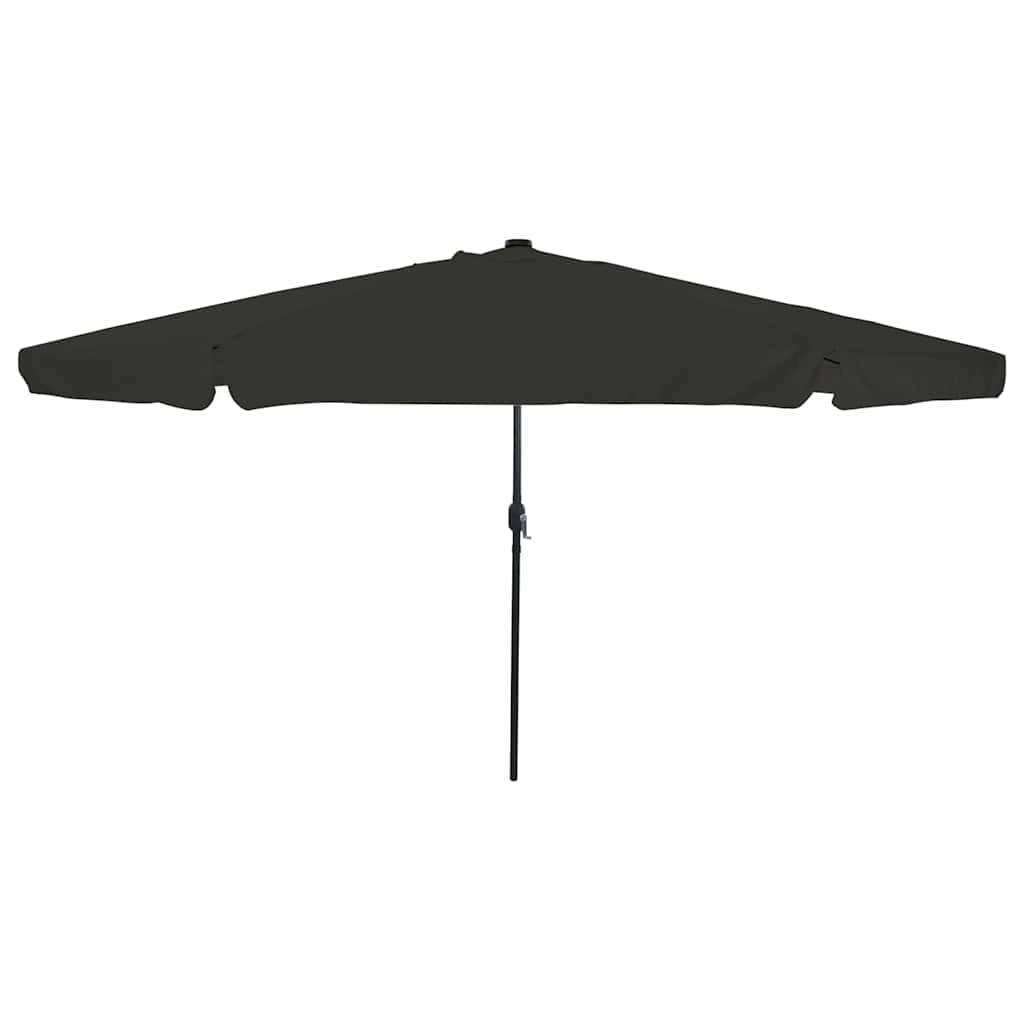 Havesol med LED -strimmellys Sort 395 x 395 x 245 cm Polyester