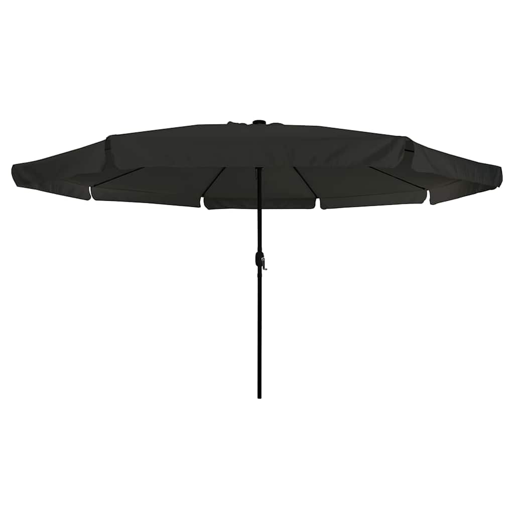Havesol med LED -strimmellys Sort 395 x 395 x 245 cm Polyester
